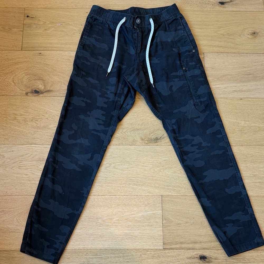 Men's Vuori Black Camouflage Ripstop Climber  Pants